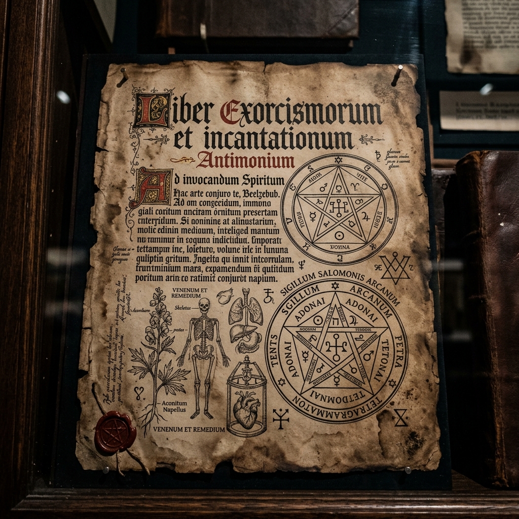 Archival Grimoire Manuscript Illustration
